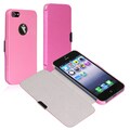 BasAcc Light Pink Leather Case with Magnetic Flap for Apple iPhone 5