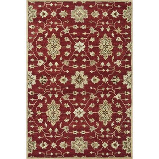 Hand-tufted Wilson Red/ Multi Wool Rug