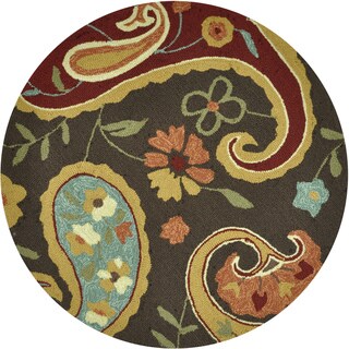 Hand-hooked Savannah Multi Rug (3' Round)