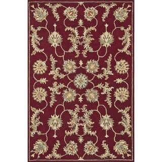 Hand-tufted Wilson Red Wool Rug