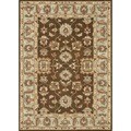 Hand-tufted Wilson Brown/ Turquoise Wool Rug
