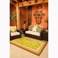 Hand-hooked Frontier Lime Rug