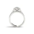 10k White Gold 3/4ct TDW Diamond Double Halo Bridal Ring Set (H-I, I2)