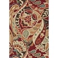 Hand-hooked Savannah Red Rug (7'6 x 9'6)