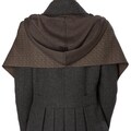 Fendi Heather Brown Zucchino Wool Hooded Scarf