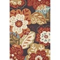 Hand-hooked Savannah Black Rug (7'6 x 9'6)