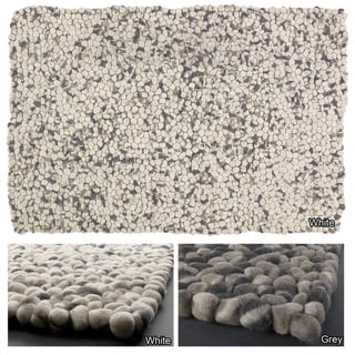 Low Price Hand-woven Mandara Thick Wool Balls Rug