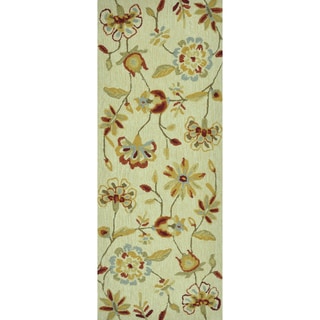 Hand-hooked Savannah Beige Rug (2'0 x 5'0)