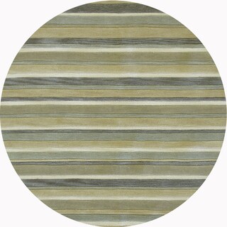 Hand-tufted Cassius Ivory/ Mist Rug (7'10 Round)