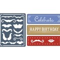 Sizzix Textured Impressions Embossing Folders 4/Pkg-Mustache