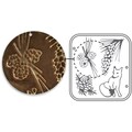 Sizzix DecoEmboss Embossing Folder 2.725"X2.375" by Vintaj-Pine Forest