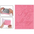 Sizzix Textured Impressions Embossing Folder & Stamp Set-Hero Arts Joy & Merry