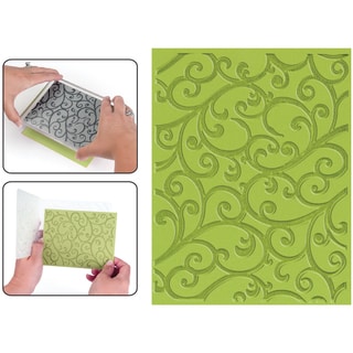 Sizzix Textured Impressions Embossing Folder & Stamp Set-Hero Arts Flourish