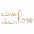 Wood Flourishes Words-Love, Adore, Cherish