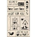 Inkadinkado Card Making Mounted Stamp Set 9/Pkg-New Home