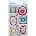Martha Stewart Valentine Stickers-Stitched Chipboard Frame