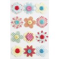 Martha Stewart Valentine Stickers-Stitched Button Flower