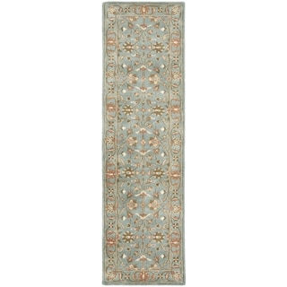 Handmade Heritage Nir Blue Wool Rug (2'3 x 6')