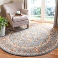 Handmade Heritage Nir Blue Wool Rug (3' x 5')