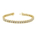 14k White or Yellow Gold 12ct TDW Diamond Tennis Bracelet (H-I, I1-I2)
