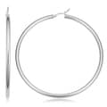 Fremada Sterling Silver 3-mm Round Polished Hoop Earrings