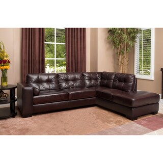 Abbyson Living Palermo Top Grain Leather Sectional