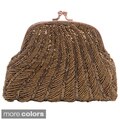 J. Furmani Women's Allover Beaded Evening Clutch Bag