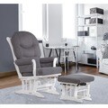 Dutailier Ultramotion Espresso/ Dark Grey Multiposition, Reclining Sleigh Glider and Ottoman Set
