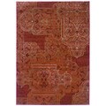 Millennium Scrollwork Mahogany Area Rug (9' x 12'2)