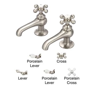 Water Creation Brushed Nickel Vintage Classic Basin Cocks Lavatory Faucet
