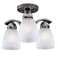 Transitional Brushed Nickel 3-light Semi-flush Fixture