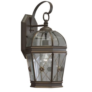 Transitional Olde Bronze 1-light Outdoor Wall Fixture