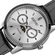 August Steiner Men's Swiss Quartz Multifunction Diamond Strap Watch