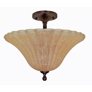 Nuvo 'Moulan' 3-light Energy Star Copper Bronze Semi-flush Fixture