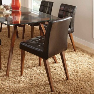 Alyn Dark Brown Retro Modern Tufted Dining Chair (Set of 2)
