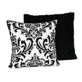 Sweet JoJo Designs Isabella Black and White 16-inch Reversible Decorative Throw Pillow