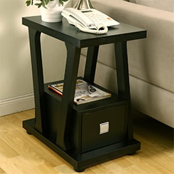 Great Prices Furniture of America Naudine 1-drawer Black End Table