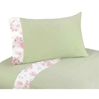Sweet Jojo Designs Riley's Roses Twin Sheet Set