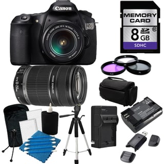 Canon EOS 60D Pro Digital SLR Camera with 18-55 & 55-250 IS II Lens Bundle