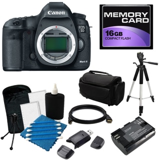 Canon EOS 5D Mark III 22.3MP Digital SLR Camera (Body Only) with 16GB Bundle