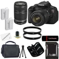 Canon EOS Rebel T4I Digital SLR Camera with 18-55 & 55-250 IS II Lens Bundle