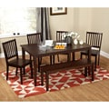 Shaker Espresso 6-piece Dining Table Set with Bench