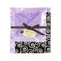 Sweet JoJo Designs Kaylee Purple and Black Minky Swirl Baby Blanket