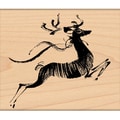 Penny Black Mounted Rubber Stamp 3.5"X3.5"-Leaping Deer