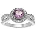 Tressa Sterling Silver Round Cubic Zirconia Engagement-style Ring