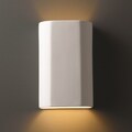 1-light ADA Approved Cylindrical Ceramic Bisque Wall Sconce