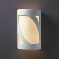 2-light ADA Approved Lantern Ceramic Bisque Wall Sconce