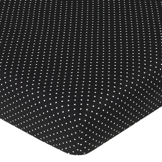 Click to Enlarge for Sweet JoJo Designs Black and White Dot Fitted Crib Sheet Sweet JoJo Designs Black and White Dot Fitted Crib Sheet-Image