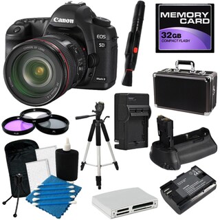 Canon EOS 5D Mark II Digital SLR Camera with 24-105 IS USM Lens Bundle