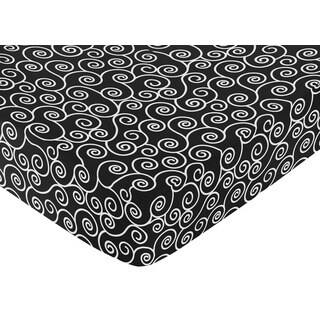 Sweet JoJo Designs Swirl Fitted Crib Sheet-Image